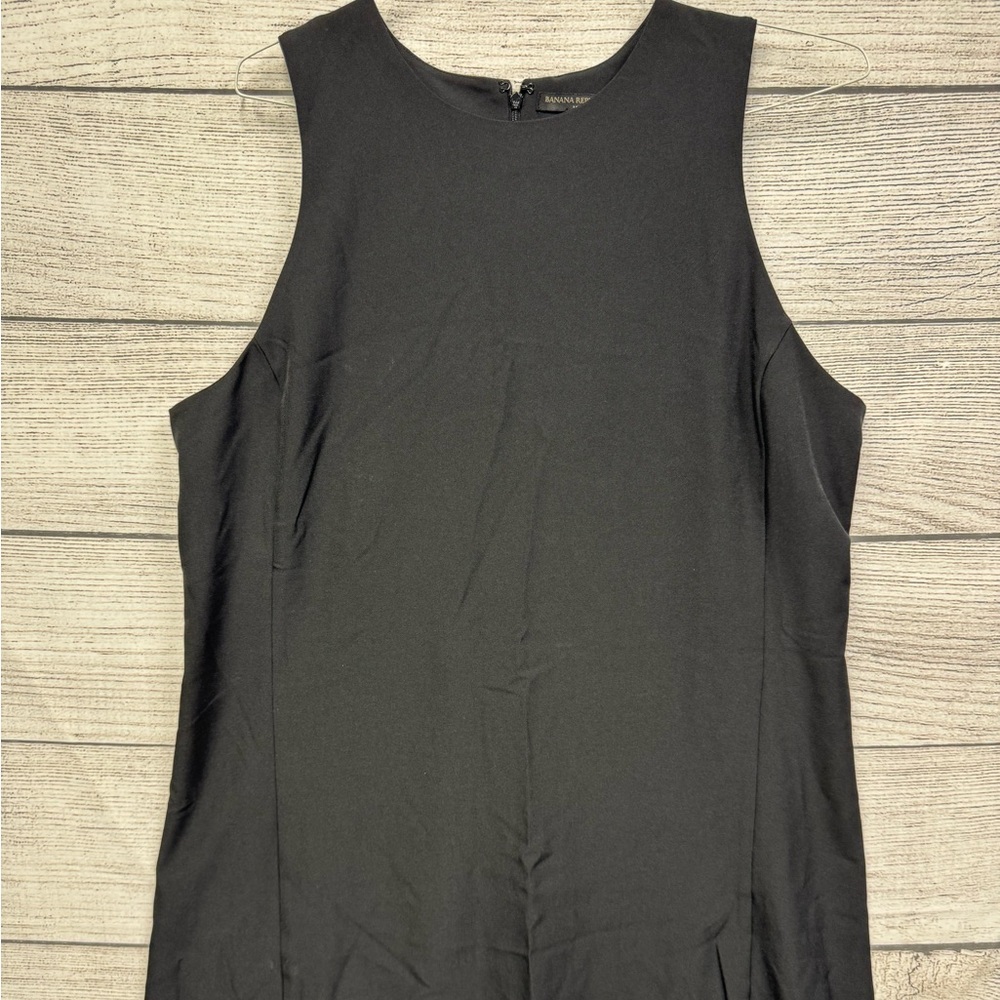 Banana Republic Shift Dress Womens Size 18 Black Short Above Knee Stretch